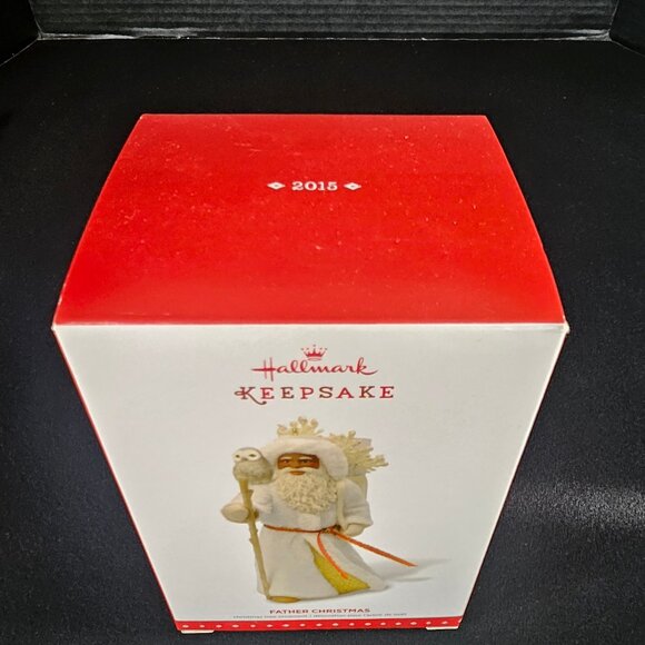 Hallmark Keepsake Father Christmas White And Gold Owl. Number 12 In Series - Picture 2 of 10